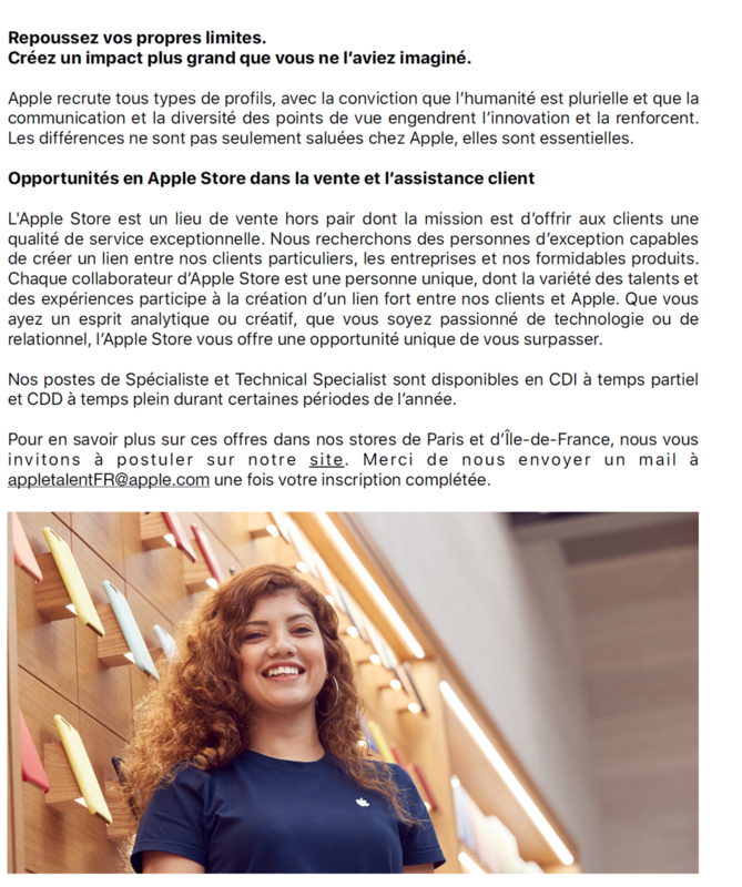 Opportunités d'emploi dans les Apple Stores InFOQUALE 93D1