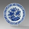 A Blue and White Dish, Kangxi mark and of the period (1662-1722)