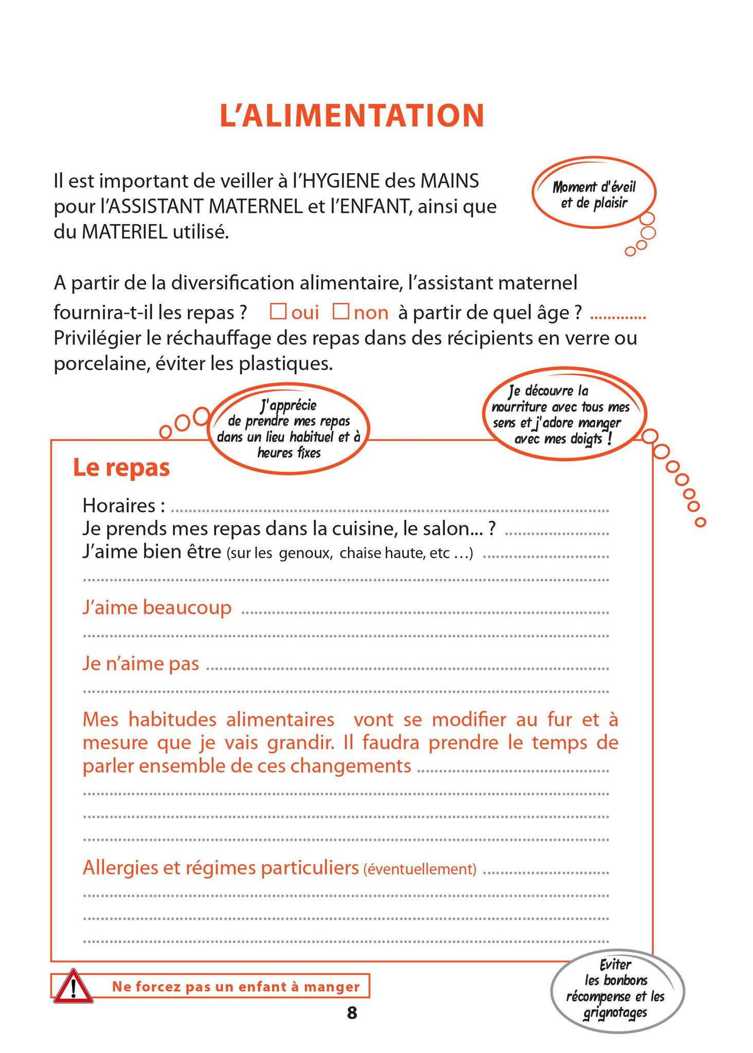 Mon livret d'accueil chez mon assistante maternelle  Assistante