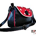 Sac ZeppO retro, simili cuir / pois - forme originale , passepoil, fermeture magnetique - CHIC ET TENDANCE - 