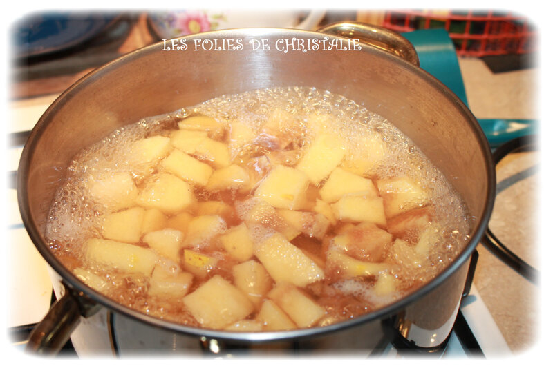 Crumble pommes bananes coings 3