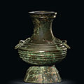 Jarre en bronze, hu, dynastie des han (iiième av. jc.-iiième siècle)