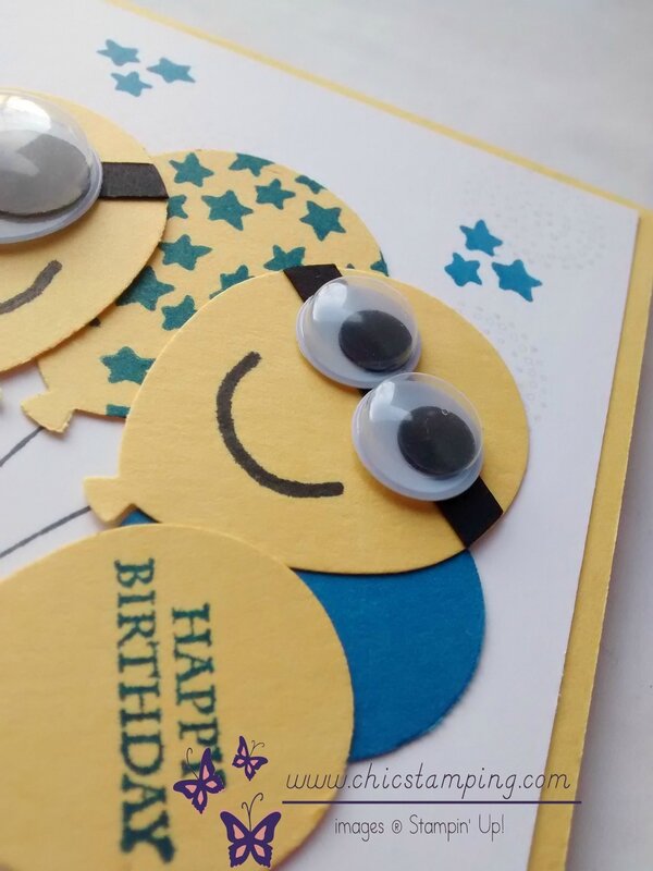 Mark's Minion Birthday Card - Stampin Scrapper