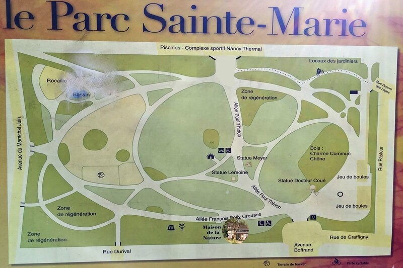 Plan du Parc Sainte-Marie à Nancy