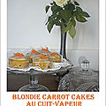 Blondie carrot cakes au cuit-vapeur