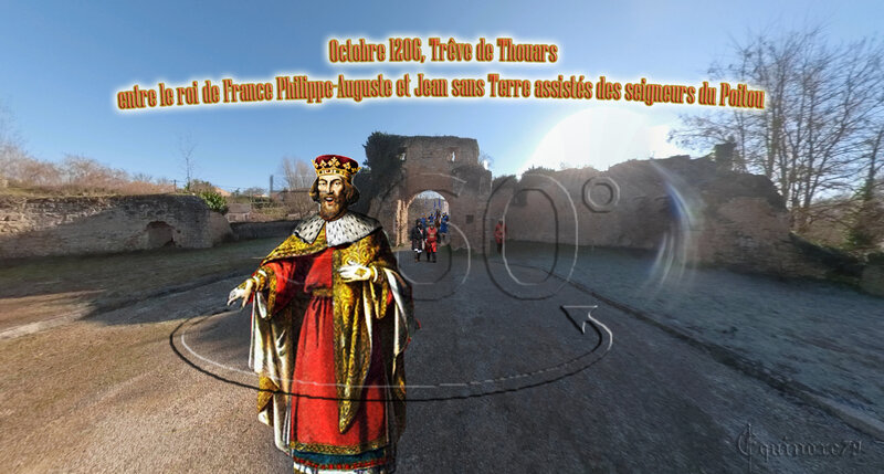 Octobre 1206, Trêve de Thouars entre le roi de France Philippe-Auguste et Jean sans Terre assistés des seigneurs du Poitou