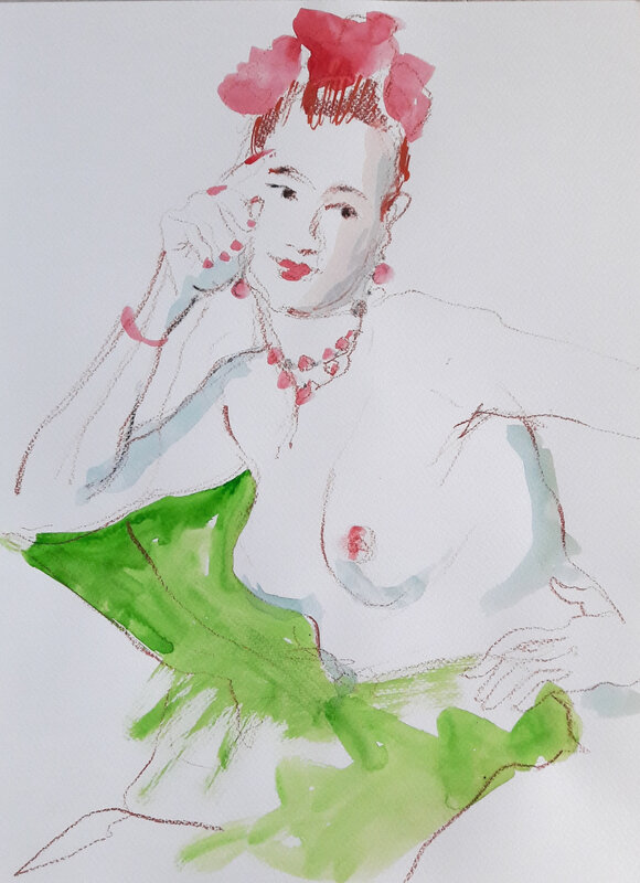 1-Alain Montoir Euzet nu aquarelle 40 x 30 (7)