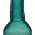A transparent turquoise-green glass vase, Guangxu mark and period