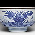 A blue and white bowl with lotus decoration, china, transitional, shunzhi period, circa 1650