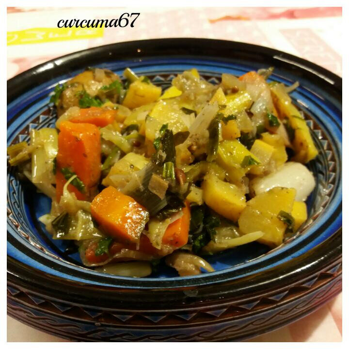 TAJINE DE LEGUMES AUX CITRONS CONFITS Sans gluten sans lait et sans oeuf (sans GLO). Mais pas