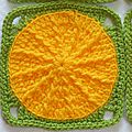 Carré au crochet Sunny Spread jaune
