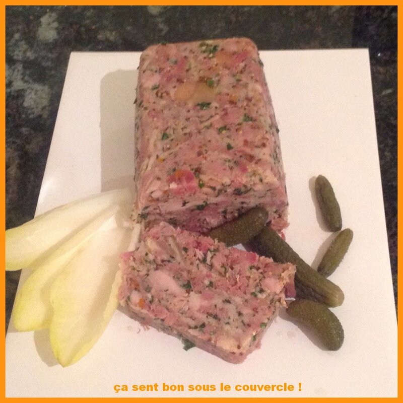 Terrine de jarret à la moutarde et au persil ça sent bon sous le