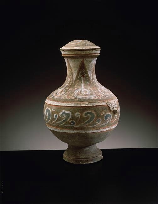 Hu-form Vessel With Cover, Western Han Dynasty, 2nd-1st Century Bce 