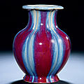 A rare flambé-glazed vase, qianlong period, 1736-1795