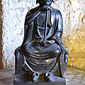 Lao Tseu, bronze à patine brune, Chine