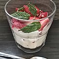 Trifle à la fraise et à la menthe