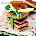 Petits carrés amandine au chocolat