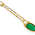 An enamelled and gem set gold spoon, probably hyderabad, deccan, india, 1800-1850