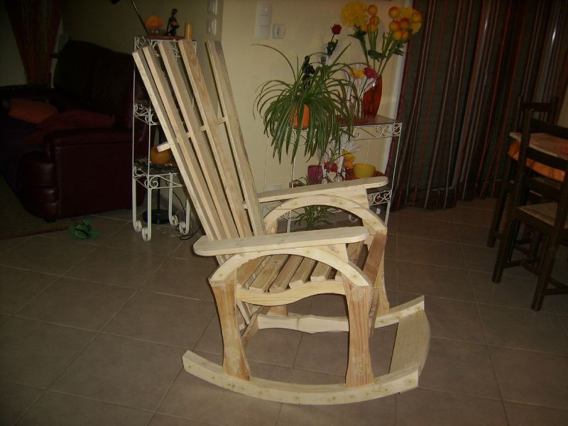 rocking-chair en bois - Papylou bricoleur
