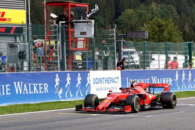 2019-Spa Francorchamps-SF90-Leclerc-Drapeau a Damiers