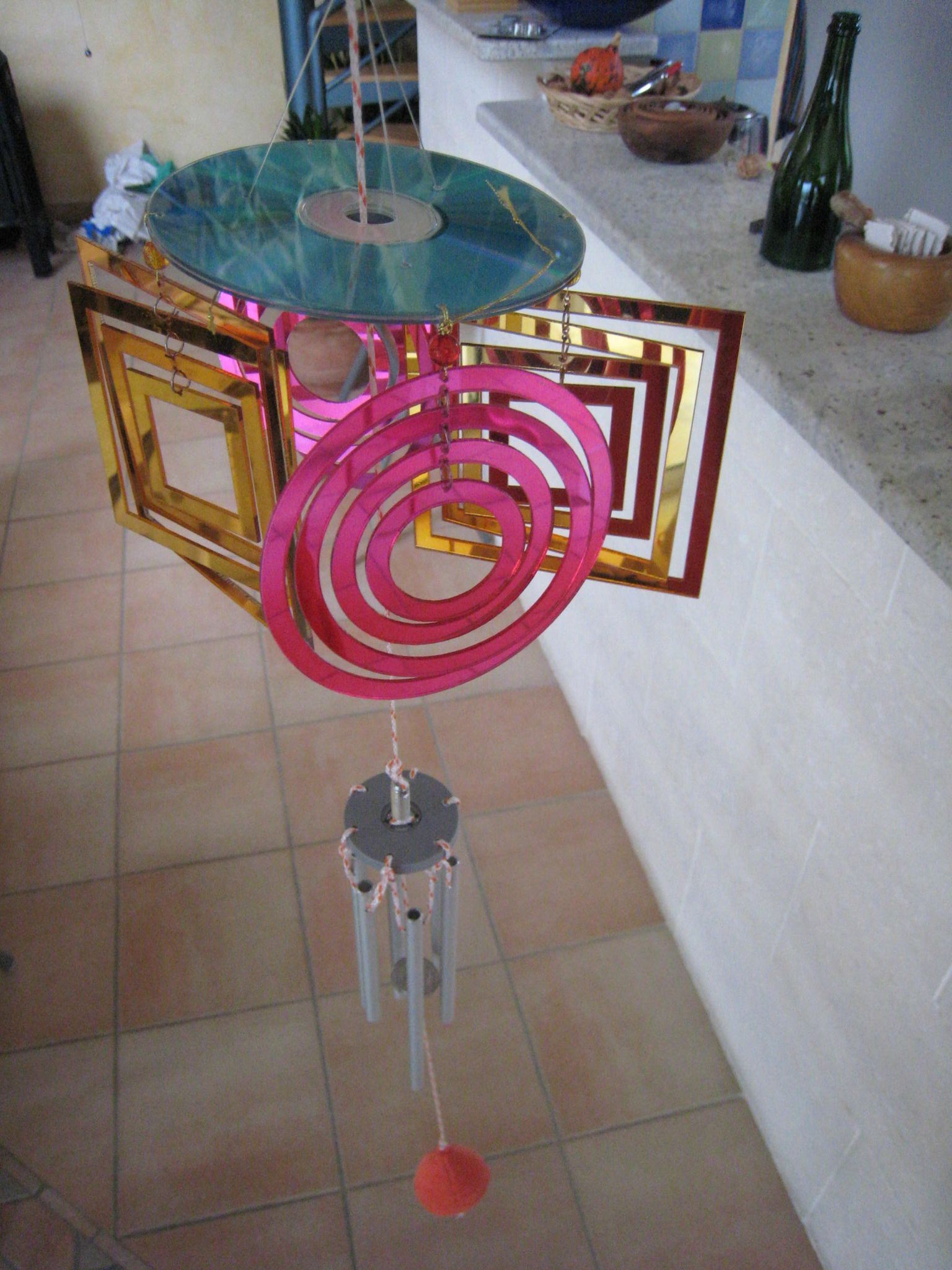 Un carillon en tubes d'aluminium - créations et bricolages d'Oli