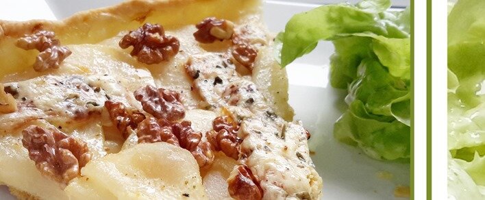tarte poires, noix et fourme d'ambert tarte poires, noix et fourme d'ambert