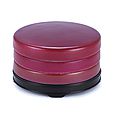 A ruby-red two-tiered circular box and cover, qing dynasty