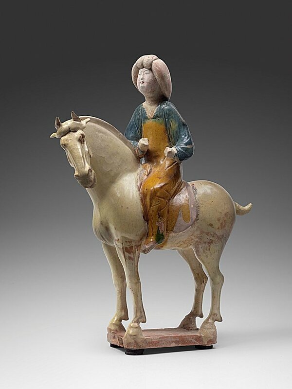 Fat lady on her horse, China, Tang Dynasty, 618-907 AD, 8th century