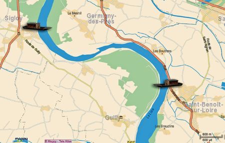 Plan de Loire trajet Passeurs-de-Loire