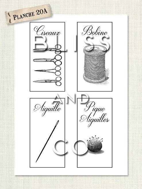 Transfert tissu textile Bliss and Co n°20A