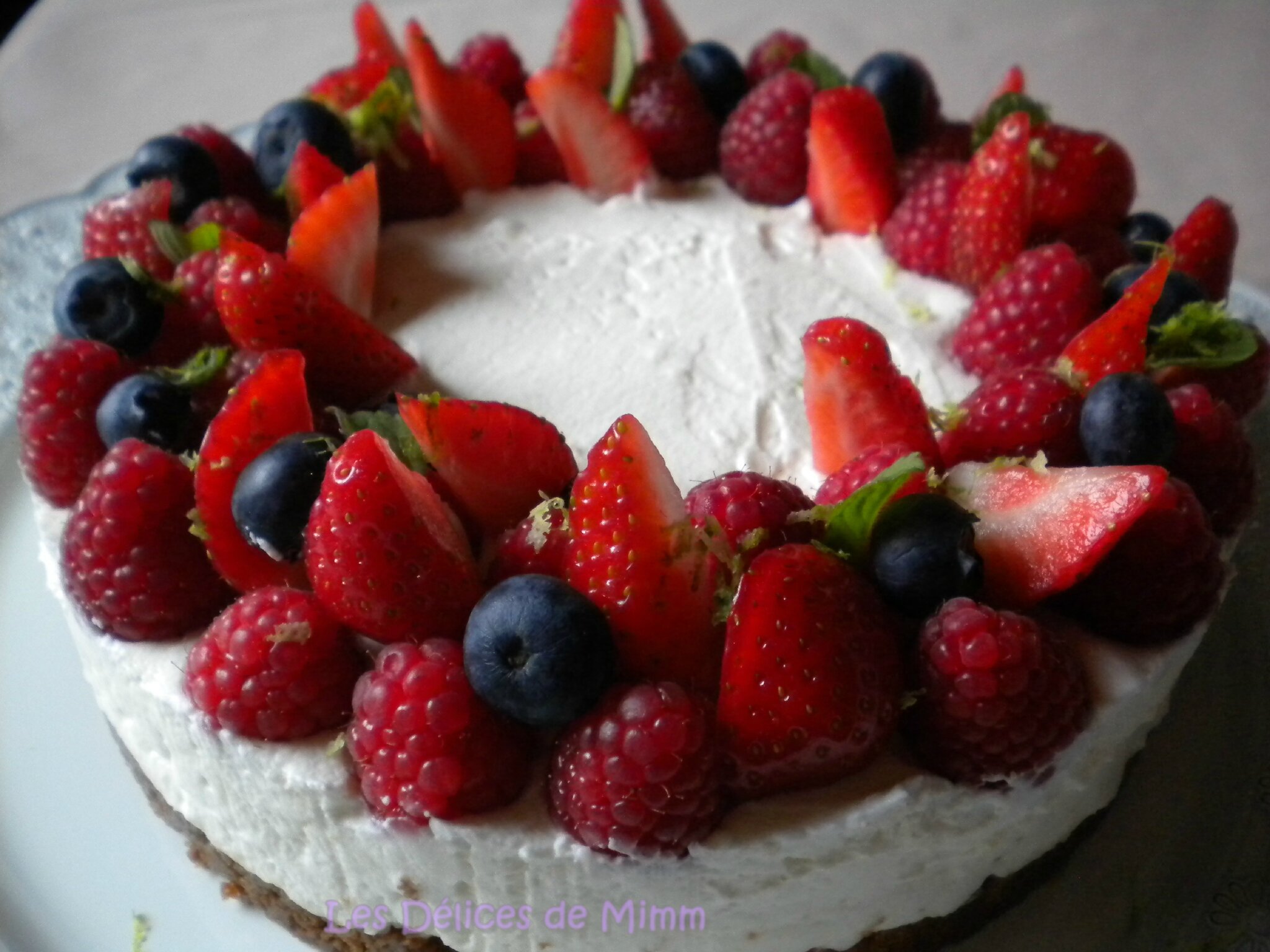 Gâteau Photo avec décor aux fruits