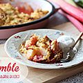 Crumble pomme-rhubarbe-coco