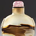 A banded agate snuff bottle, official school, probably imperial, qing dynasty, 18th-19th century