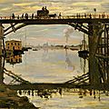 Monet, Argenteuil le pont en réparation (1872)