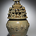 Funerary urn (hunping), late 200s, china, western jin dynasty (265-316)