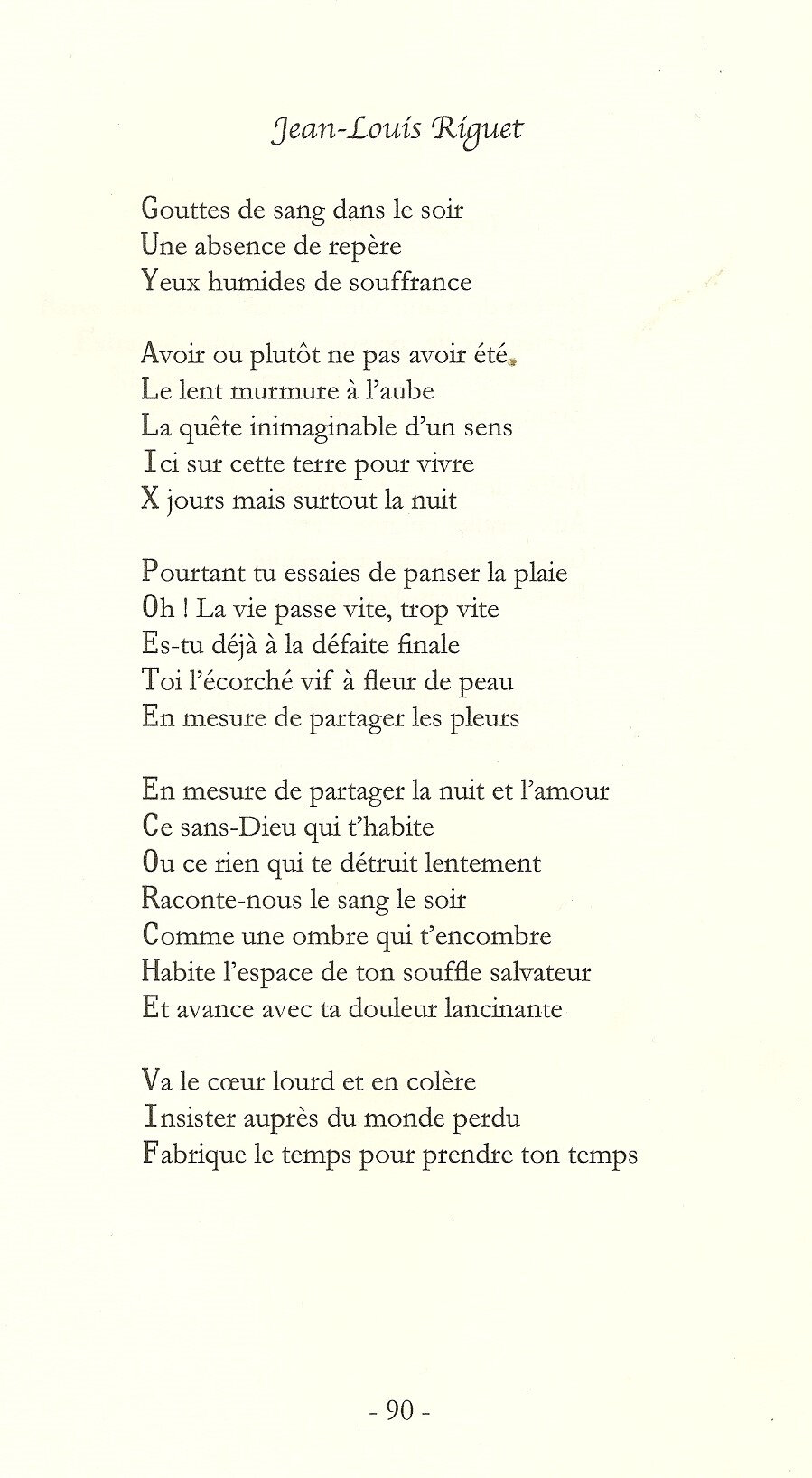 Un Acrostiche De Mon Ami Jean Louis Riguet Guy Allix Poete