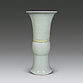 A celadon-glazed beaker vase. kangxi period, qing dynasty