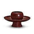 A brown lacquer cup stand, song-yuan dynasty (960-1368)