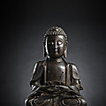 A bronze figure of bouddha shakyamuni, ming dynasty, ca. 16th century