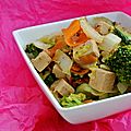 Wok de tofu aux légumes