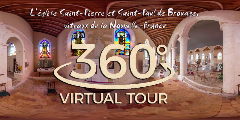 visite virtuelle L’église Saint-Pierre et Saint-Paul de Brouage vitraux de la Nouvelle-France