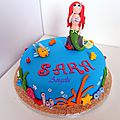Gâteau la petite sirène - the little mermaid cake