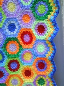 by baby hexagon blanket
