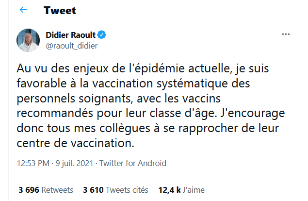 Raoult — traîtrise