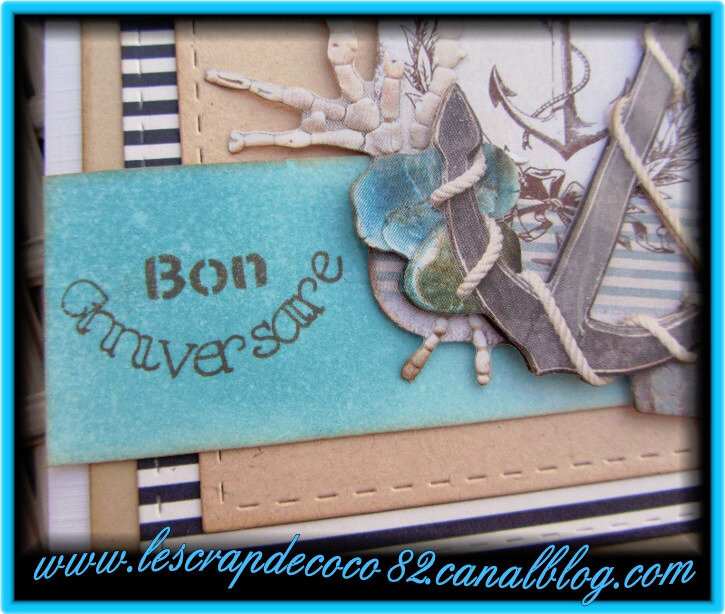 Carte 3d Bord De Mer Bon Anniversaire Le Scrap De Coco