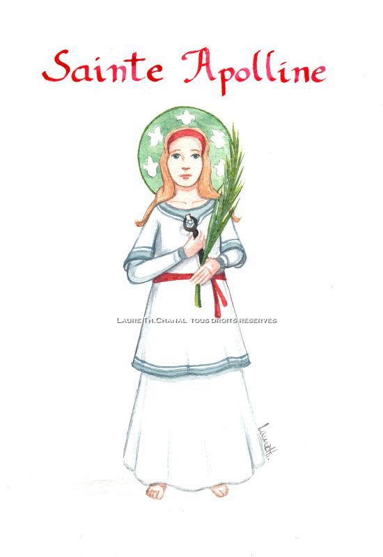 Aquarelle de saint Valentin, évêque de Terni et martyr Dessinemoi...