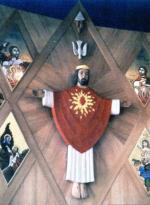Christ, Pascal beauvais dans église de Villemonble