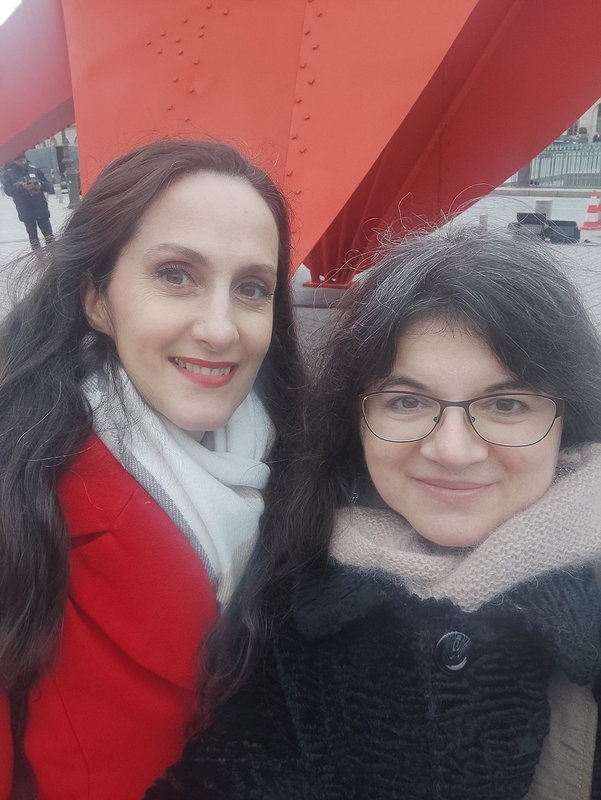 Natie et moi sur la place de la Concorde