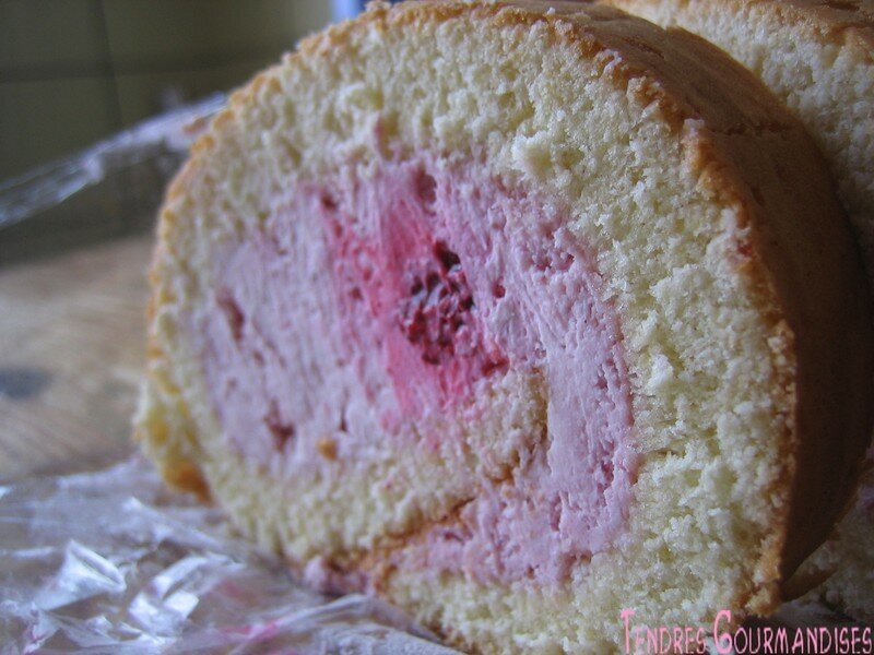 Roule Mascarpone Framboises Tendres Gourmandises