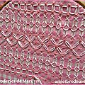 Broderie suisse vichy rose